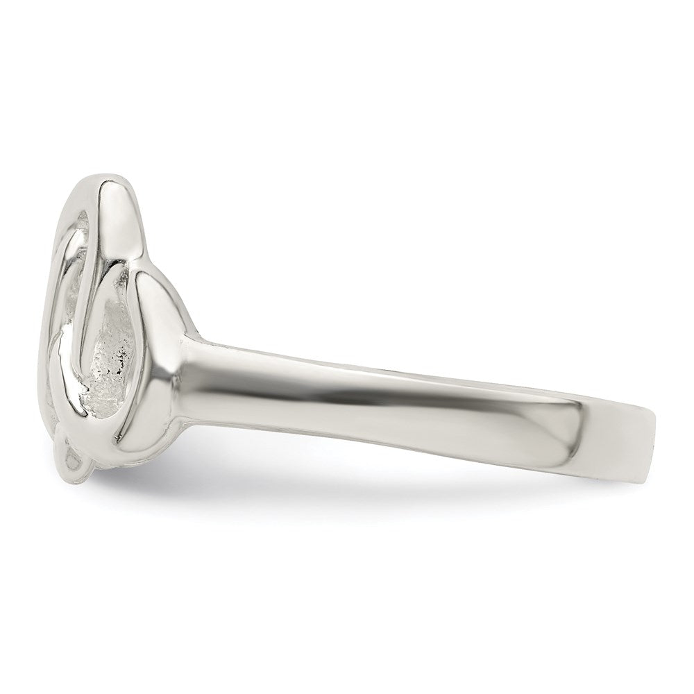 Sterlingsilber Fantasie Keltisch Herz Muster Geflochten Ring