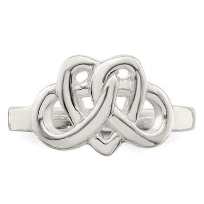 Sterlingsilber Fantasie Keltisch Herz Muster Geflochten Ring