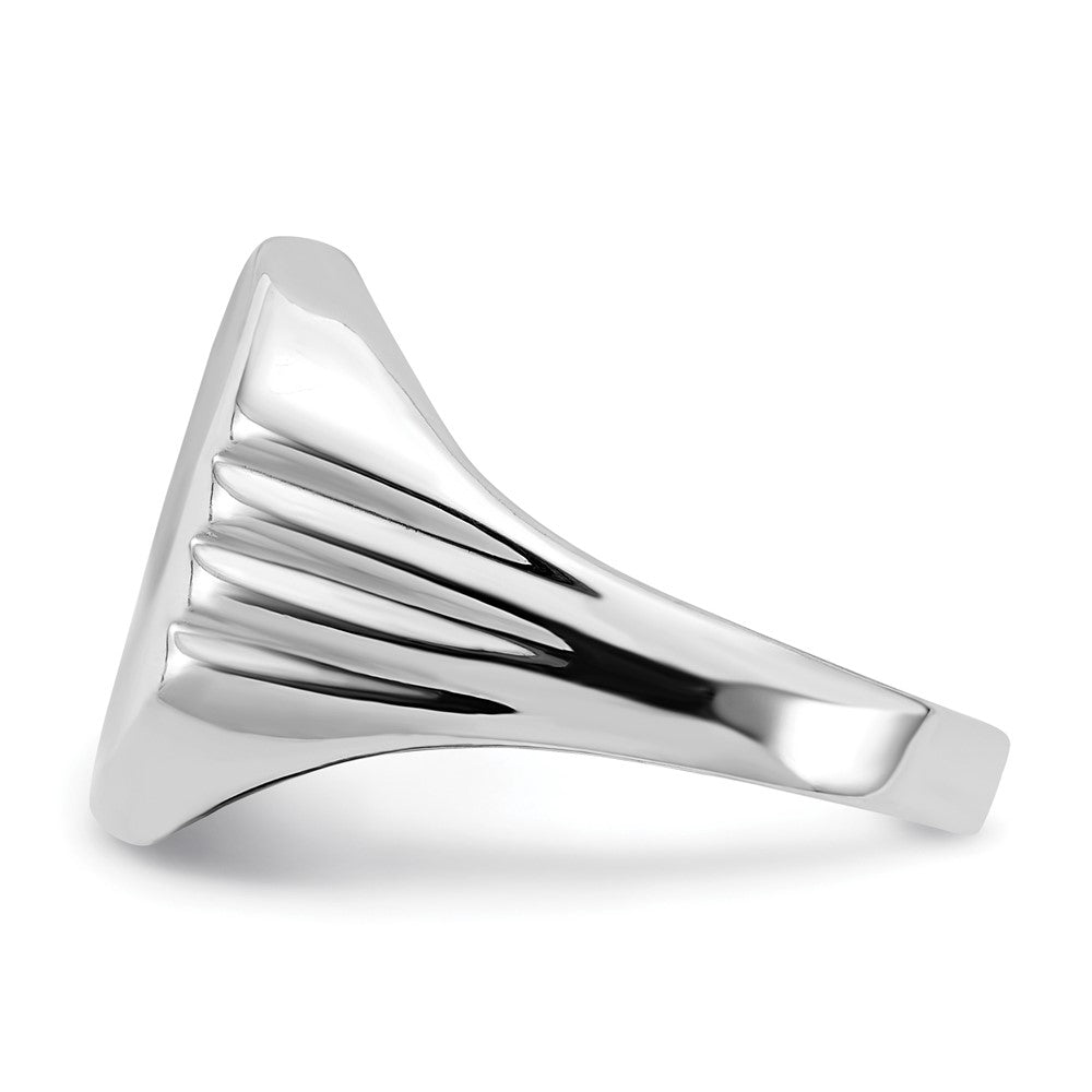 Sterlingsilber Poliert Siegel Ring (size 6 Nur)