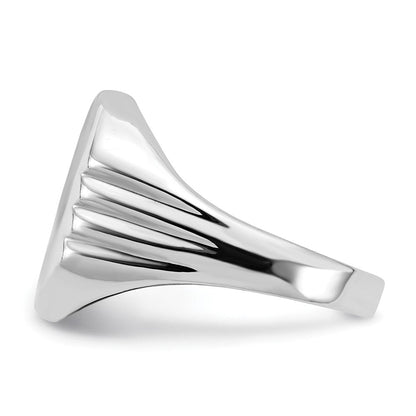 Sterlingsilber Poliert Siegel Ring (size 6 Nur)
