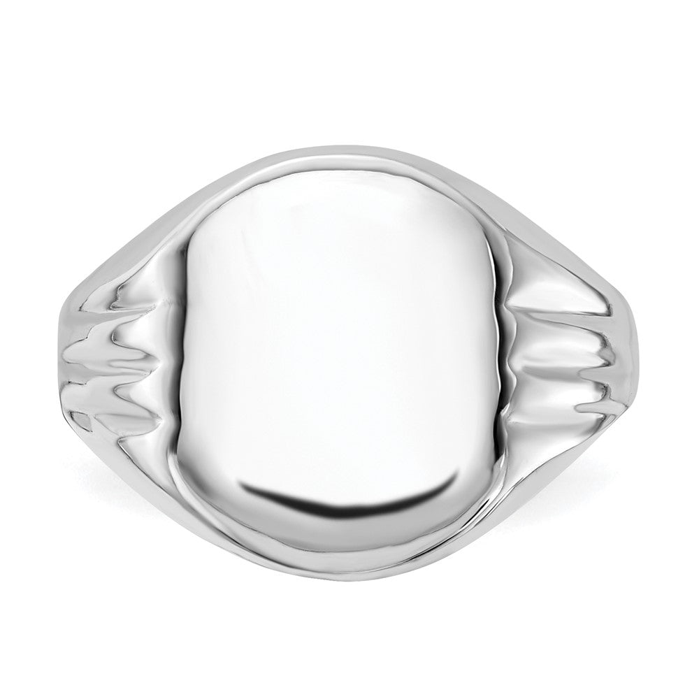 Sterlingsilber Poliert Siegel Ring (size 6 Nur)