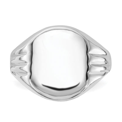 Sterlingsilber Poliert Siegel Ring (size 6 Nur)