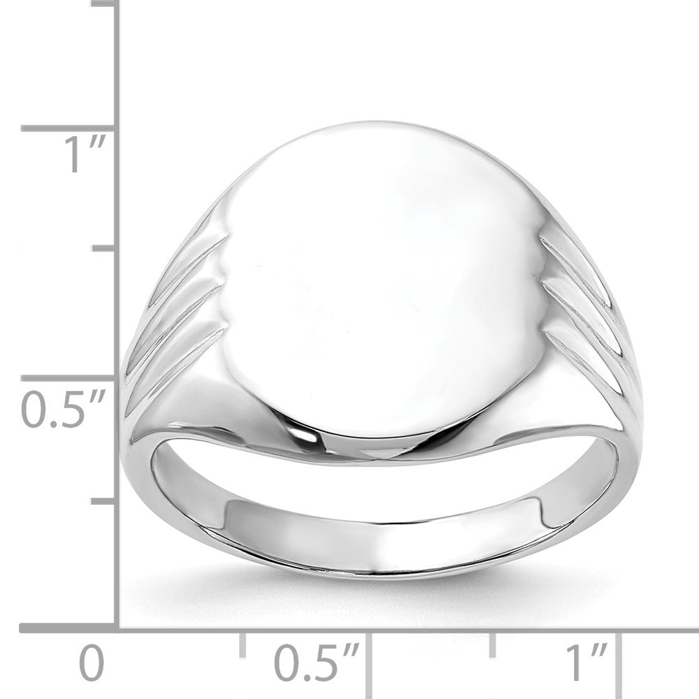 Sterlingsilber Poliert Siegel Ring (size 6 Nur)