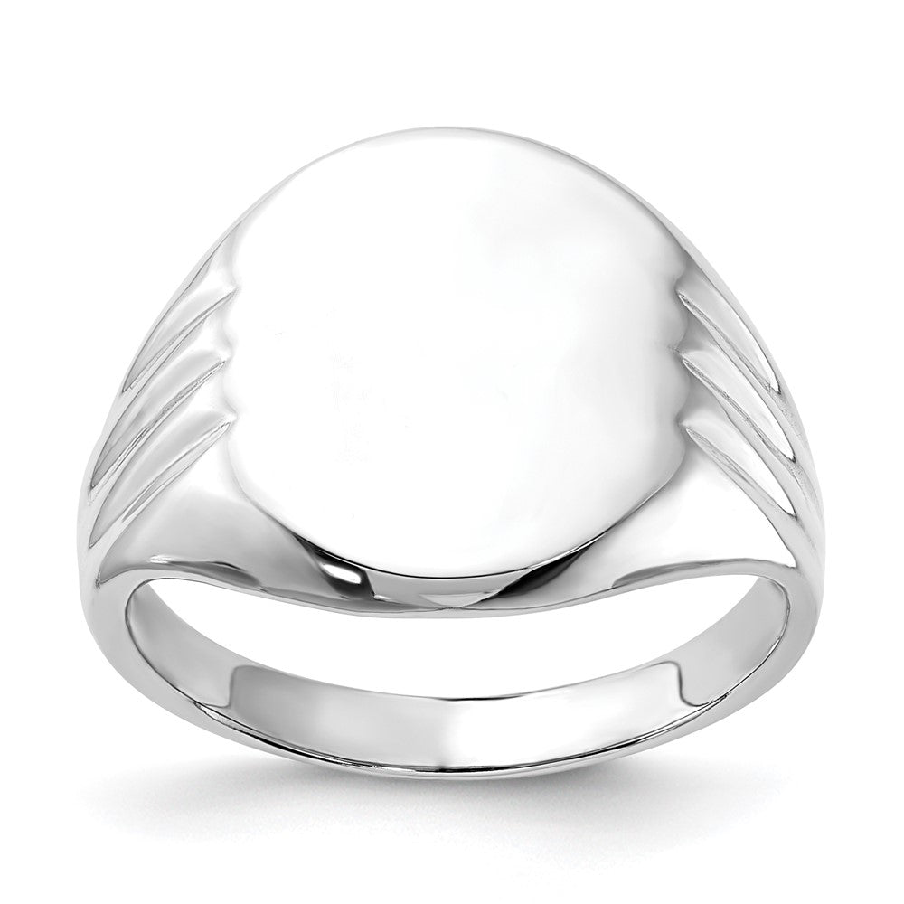 Sterlingsilber Poliert Siegel Ring (size 6 Nur)
