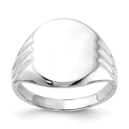 Sterlingsilber Poliert Siegel Ring (size 6 Nur)