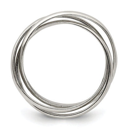 Sterlingsilber Dreifach Intertwining Ring