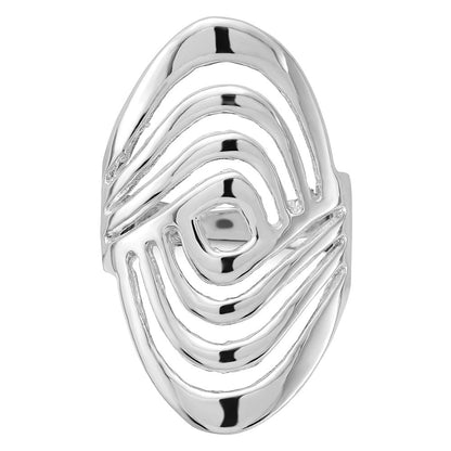 Sterlingsilber Poliert Fantasie Ring (size 6 Nur)