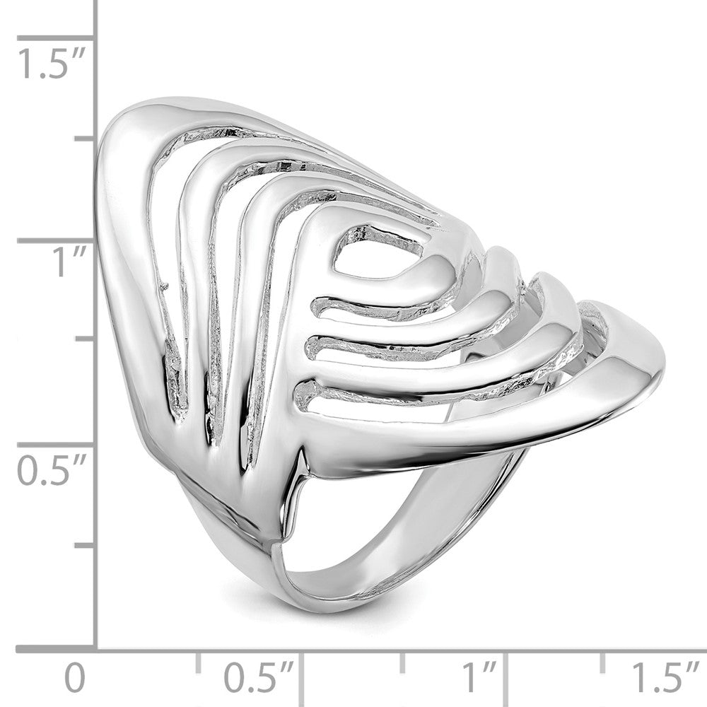 Sterlingsilber Poliert Fantasie Ring (size 6 Nur)