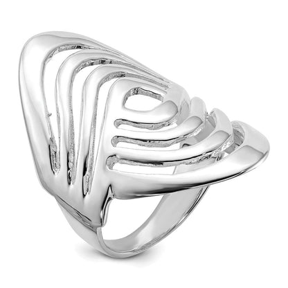 Sterlingsilber Poliert Fantasie Ring (size 6 Nur)