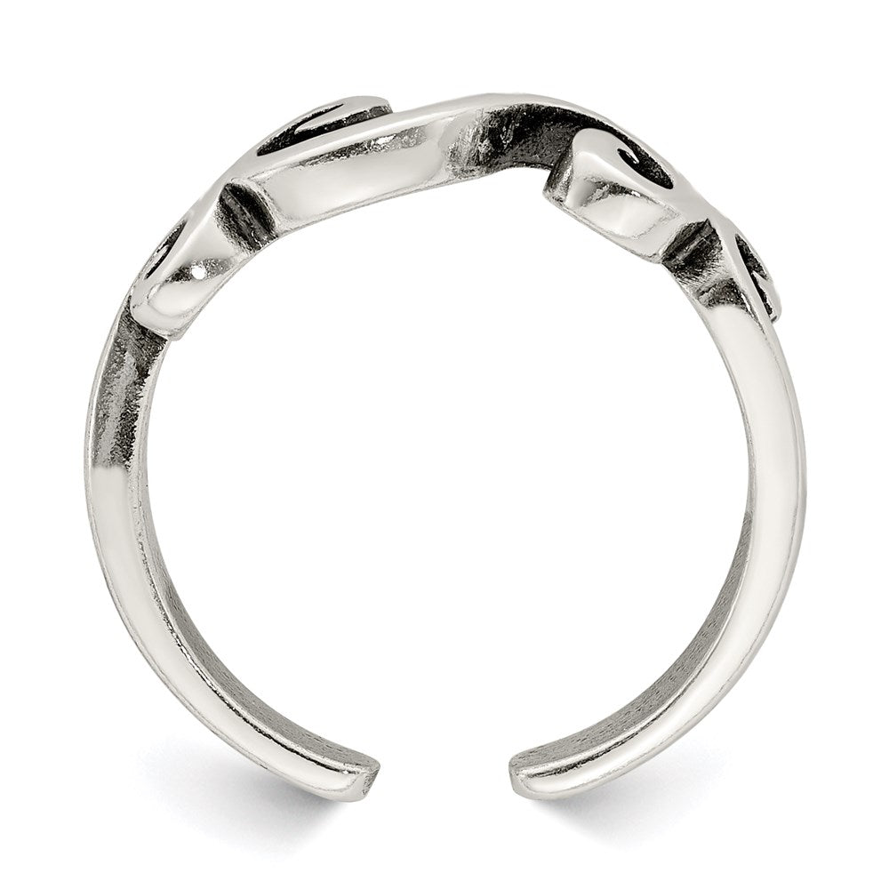 Sterlingsilber Antikisiert Zehenring