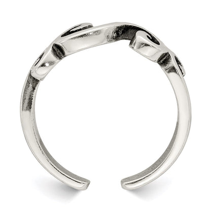 Sterlingsilber Antikisiert Zehenring