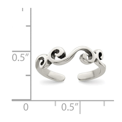 Sterlingsilber Antikisiert Zehenring