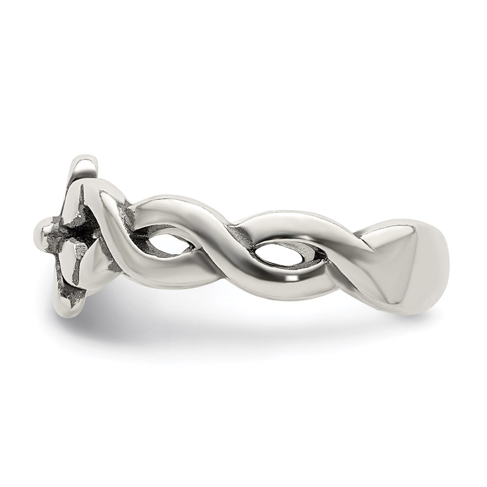 Sterlingsilber Antikisiert Blumen Zehenring