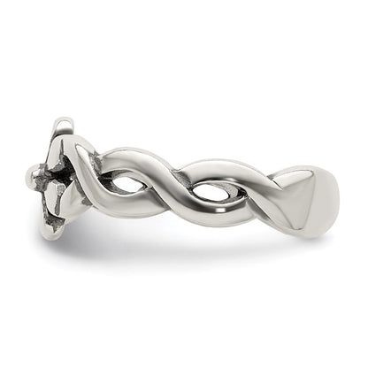 Sterlingsilber Antikisiert Blumen Zehenring