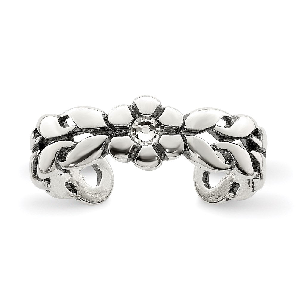 Sterlingsilber Antikisiert Stellux Kristall Zehenring