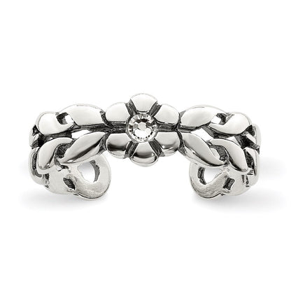 Sterlingsilber Antikisiert Stellux Kristall Zehenring
