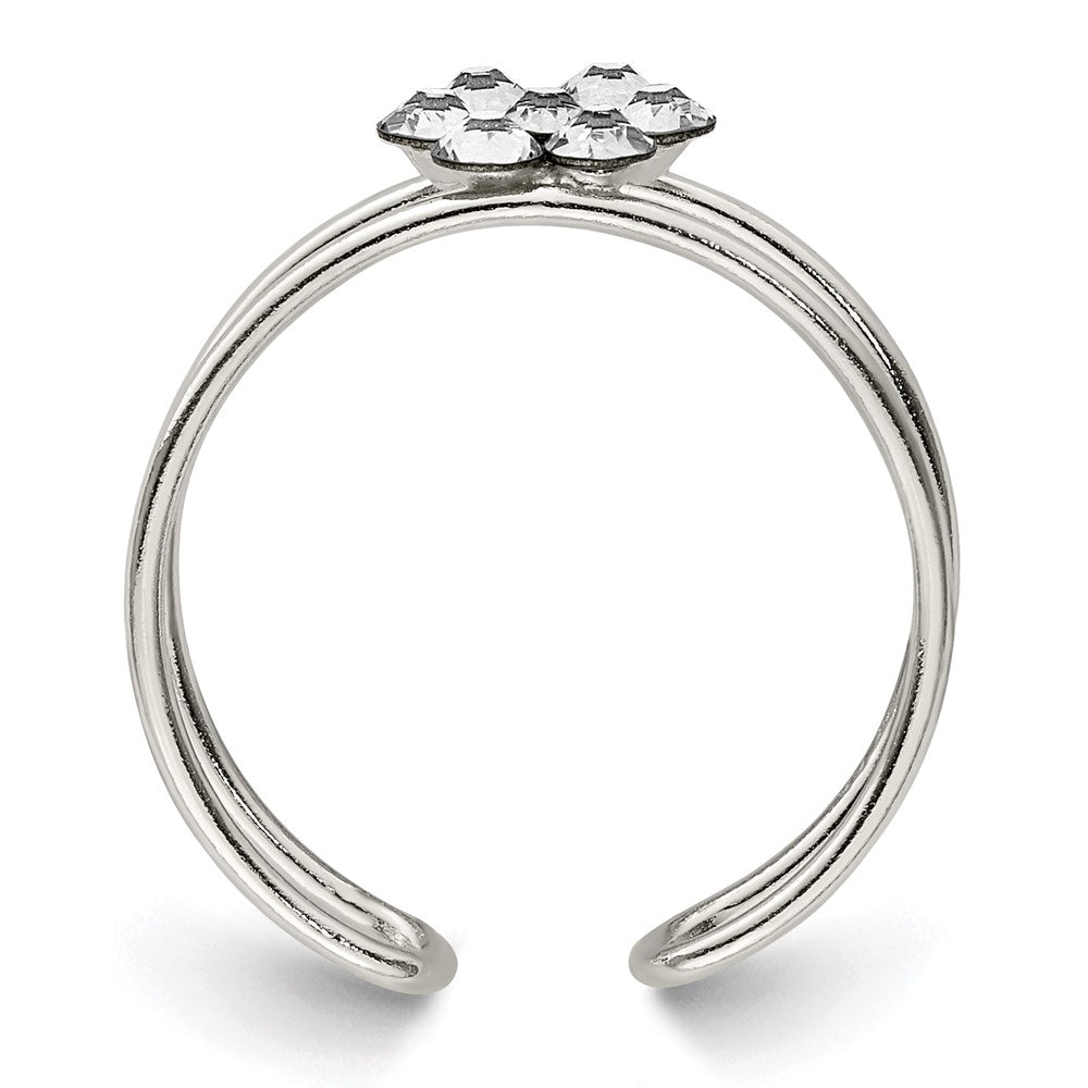 Sterlingsilber Zirkonia Blume Zehenring