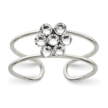 Sterlingsilber Zirkonia Blume Zehenring