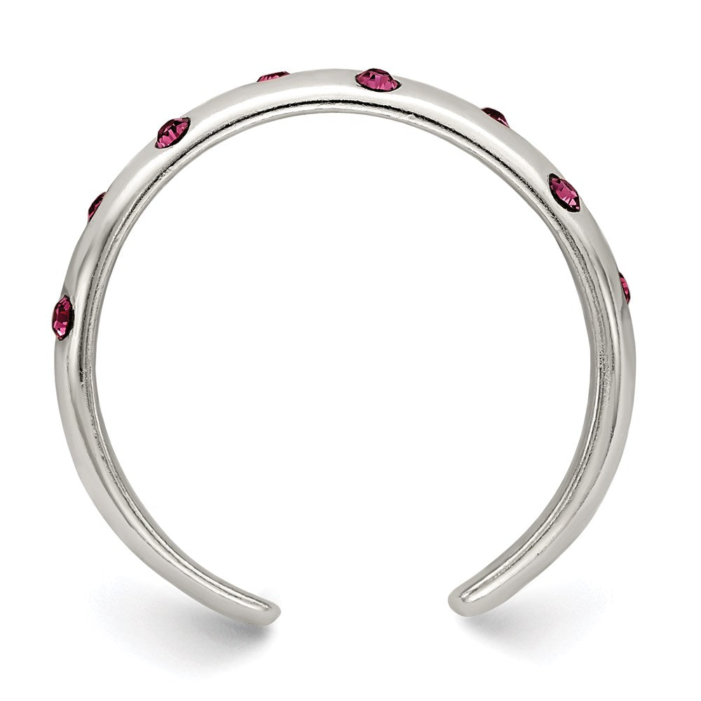 Sterlingsilber Rosa Zirkonia Zehenring
