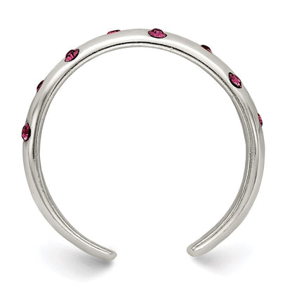 Sterlingsilber Rosa Zirkonia Zehenring