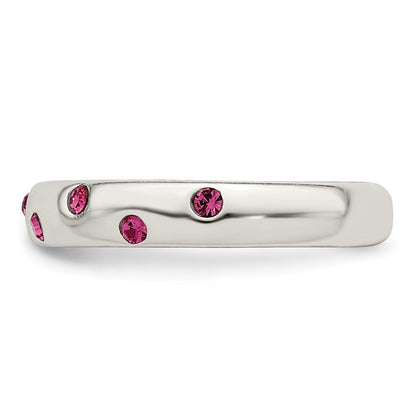 Sterlingsilber Rosa Zirkonia Zehenring