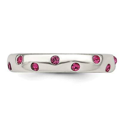 Sterlingsilber Rosa Zirkonia Zehenring