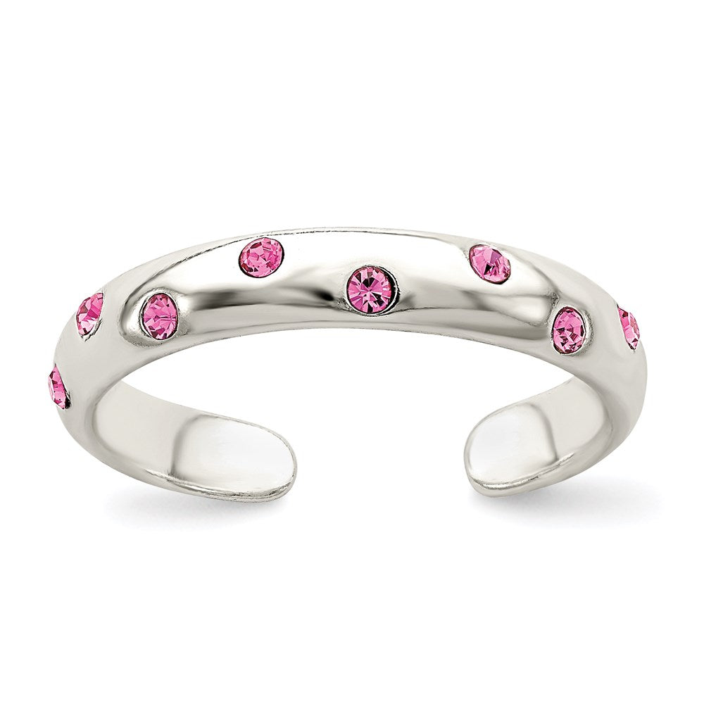 Sterlingsilber Rosa Zirkonia Zehenring