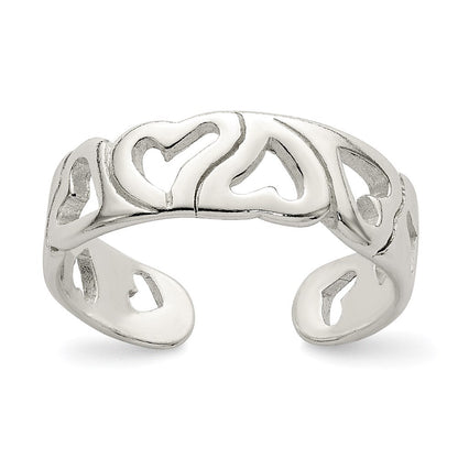Sterlingsilber Herz Zehenring
