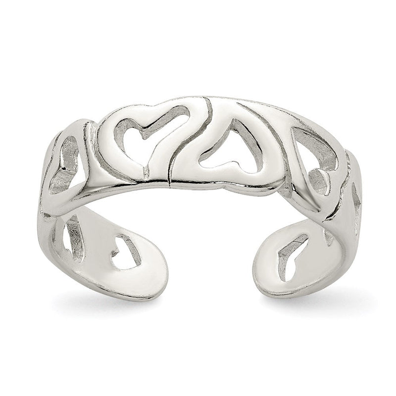 Sterlingsilber Herz Zehenring