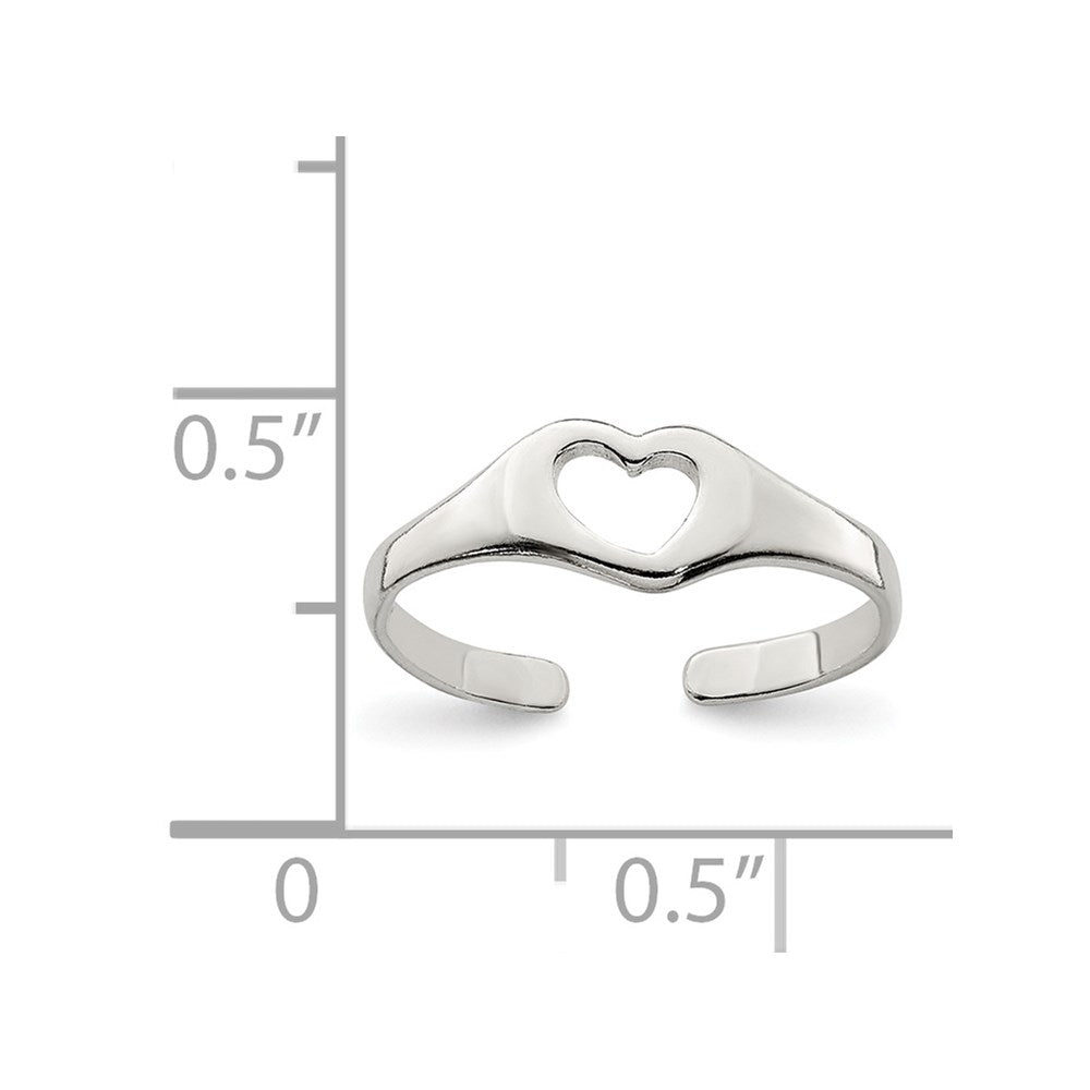 Sterlingsilber Herz Zehenring