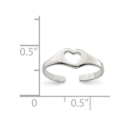 Sterlingsilber Herz Zehenring