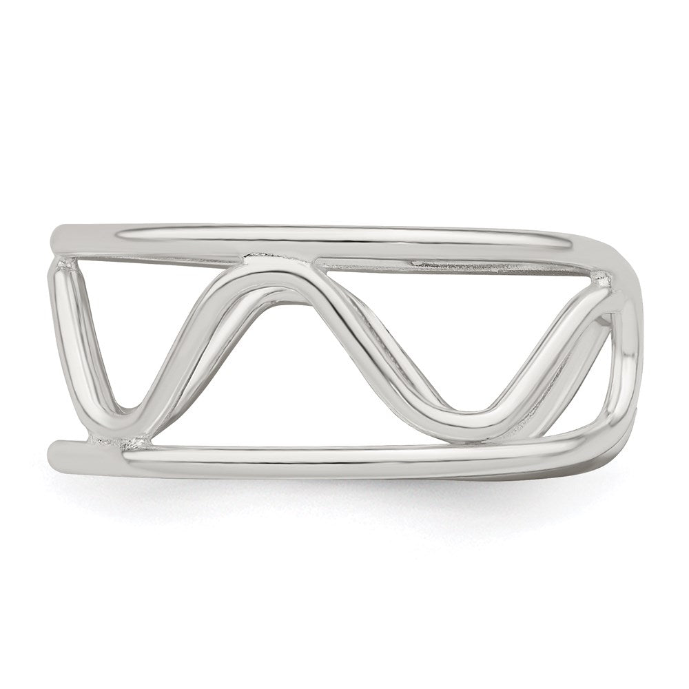 Sterlingsilber Welle Zehenring