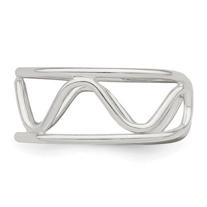 Sterlingsilber Welle Zehenring
