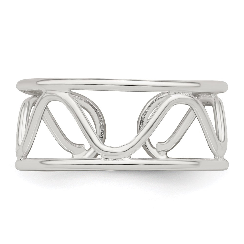 Sterlingsilber Welle Zehenring