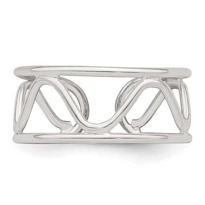 Sterlingsilber Welle Zehenring