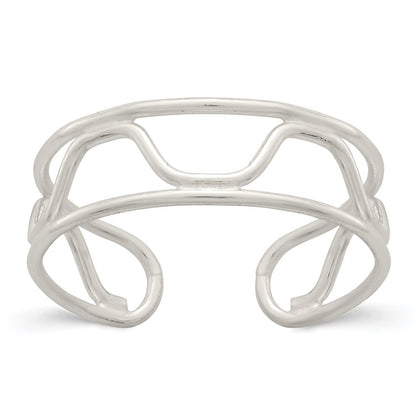 Sterlingsilber Welle Zehenring