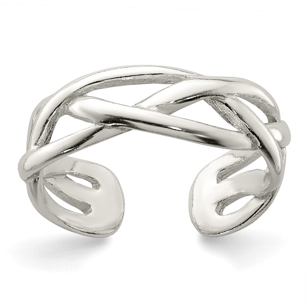 Sterlingsilber Geflochten Zehenring
