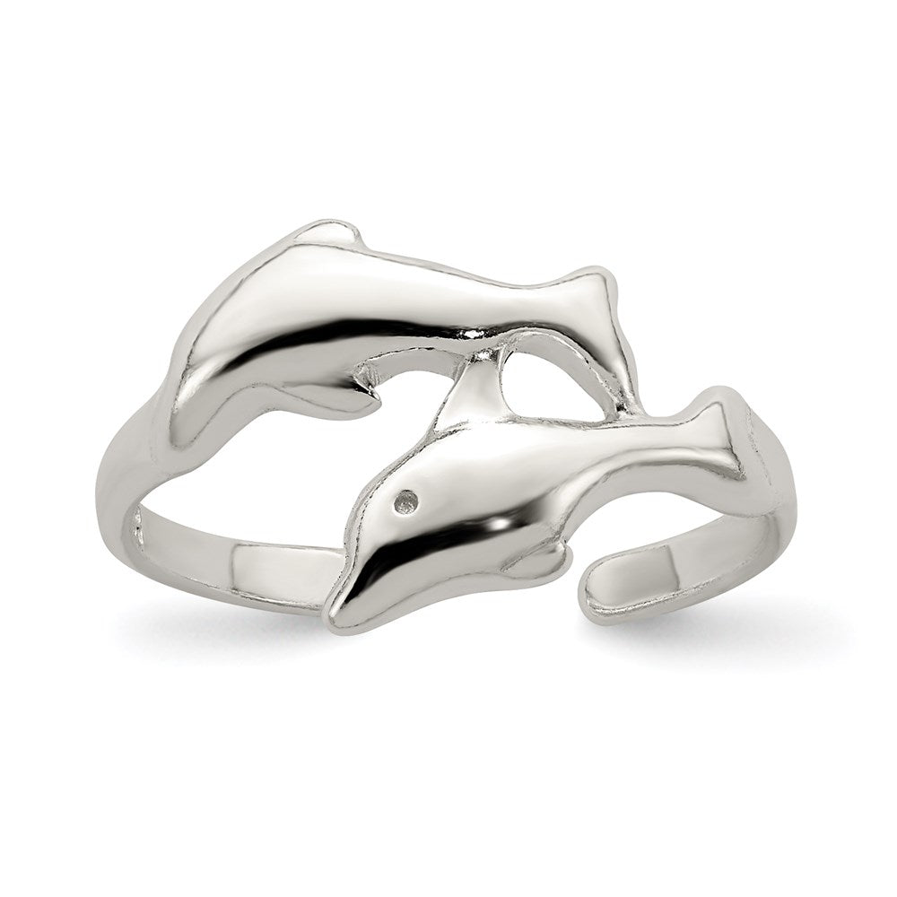 Sterlingsilber Delfin Zehenring