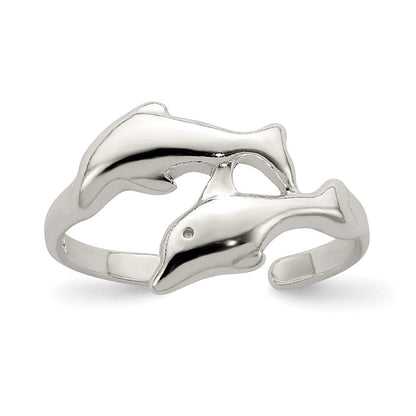 Sterlingsilber Delfin Zehenring