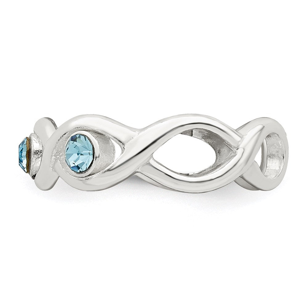 Sterlingsilber Stellux Kristall Zehenring