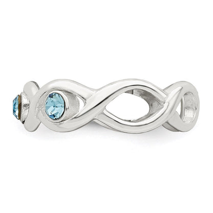 Sterlingsilber Stellux Kristall Zehenring