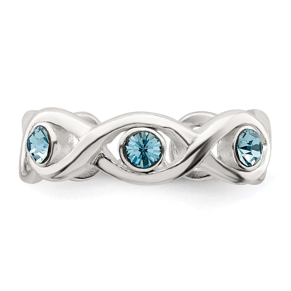 Sterlingsilber Stellux Kristall Zehenring