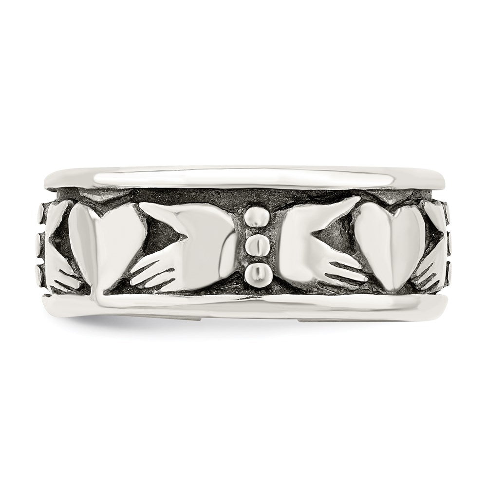 Sterlingsilber Claddagh Design Ring