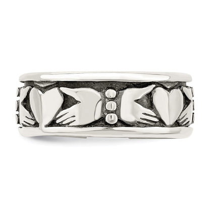 Sterlingsilber Claddagh Design Ring