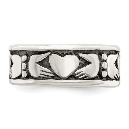 Sterlingsilber Claddagh Design Ring