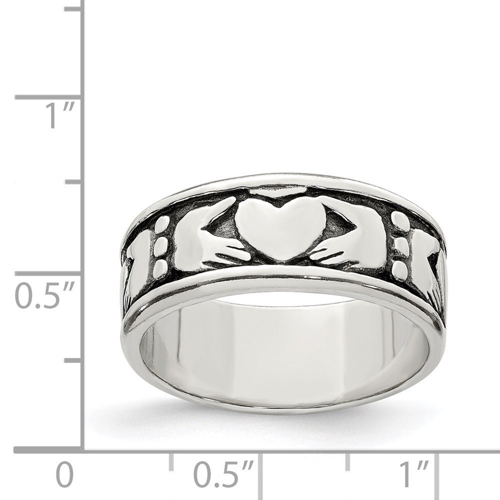 Sterlingsilber Claddagh Design Ring