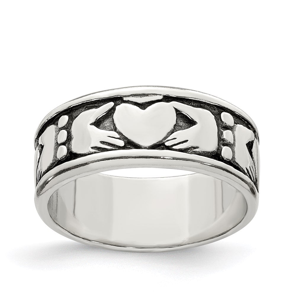 Sterlingsilber Claddagh Design Ring