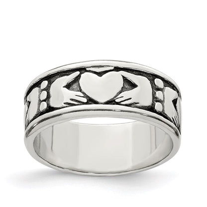 Sterlingsilber Claddagh Design Ring