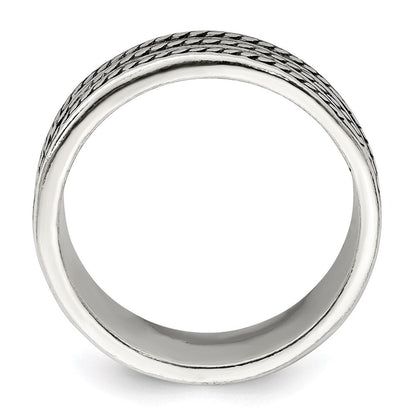 Sterlingsilber Antikisiert Ring (size 11 Nur)