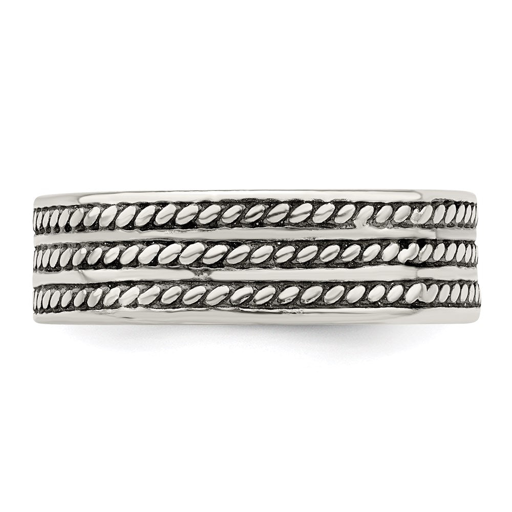 Sterlingsilber Antikisiert Ring (size 11 Nur)